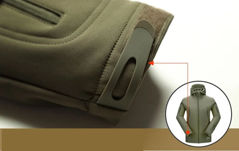 TRAF Shark Skin Tactical Jacket Windproof Waterproof Hooded Coat