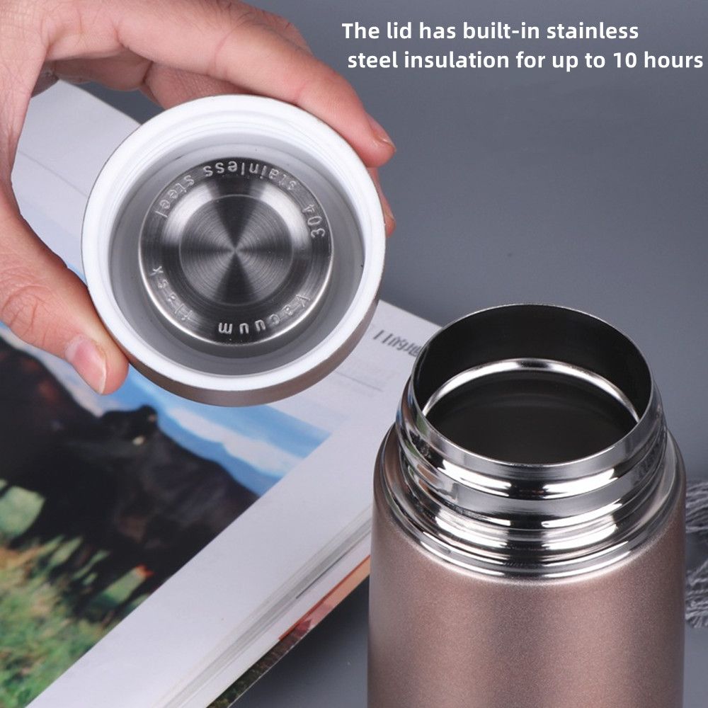 Stainless Steel Mini Cute Coffee Vacuum Thermos, Travel Drink Water Bottle, Portable Thermoses Cup