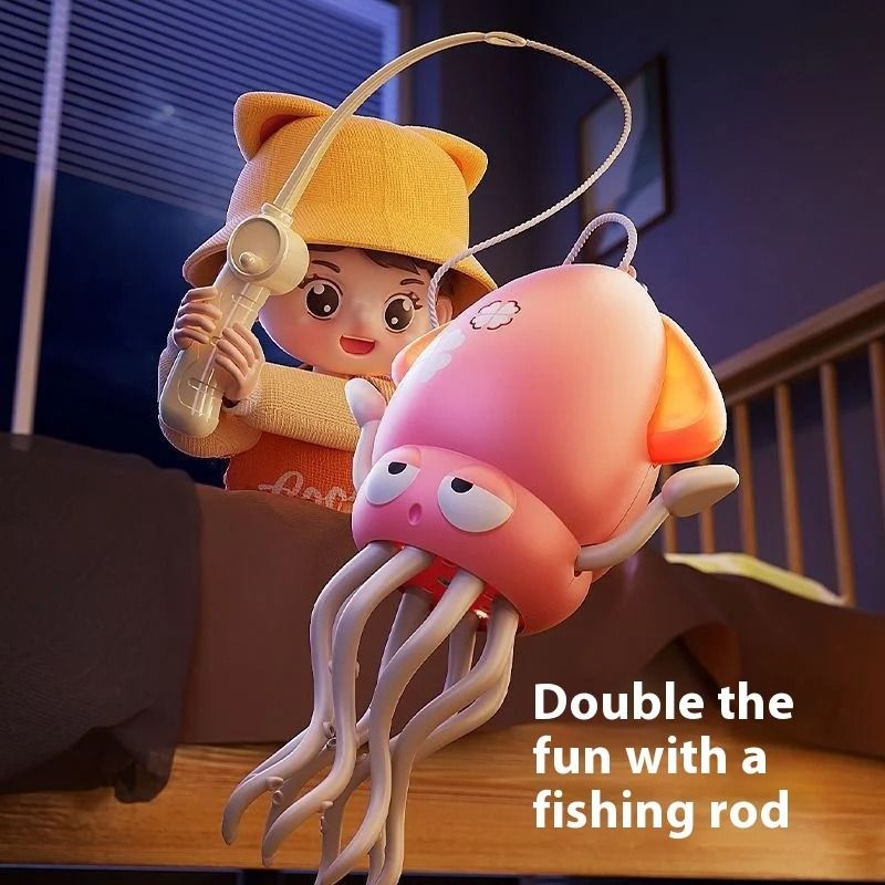 Kids Electric Octopus Toy Interactive Sound Light Rechargeable Crawling Toy