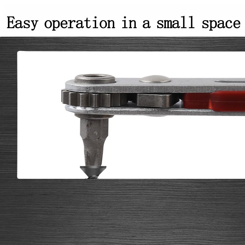 Multifunctional Bidirectional Ratchet Screwdriver Tool with Elbow and Flat Head Wrench