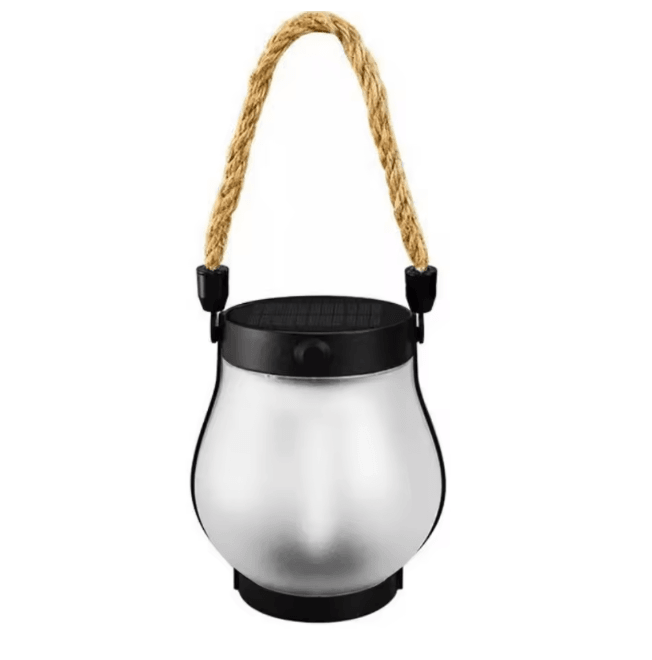 FlameGlow Solar Flickering Lantern with USB Charging