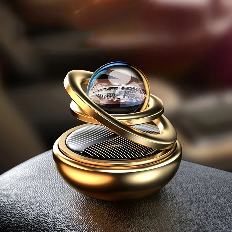 Solar Rotating Car Air Freshener – Aromatherapy Diffuser Interior Accessory for Men & Women