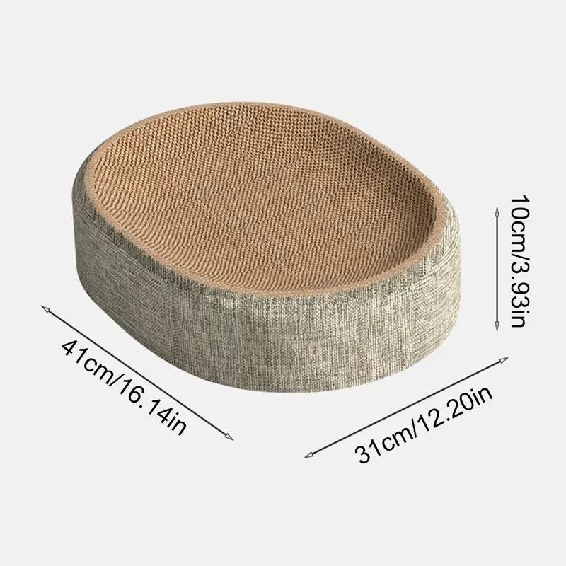 2 In 1 Cat Scratching Board Sisal Cat Scratcher Bed Furniture Protection Toy