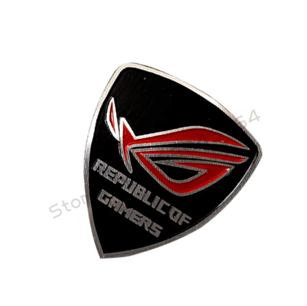 ROG Belief Aluminum PC Case Sticker – Gamer Logo Label for Custom Modding
