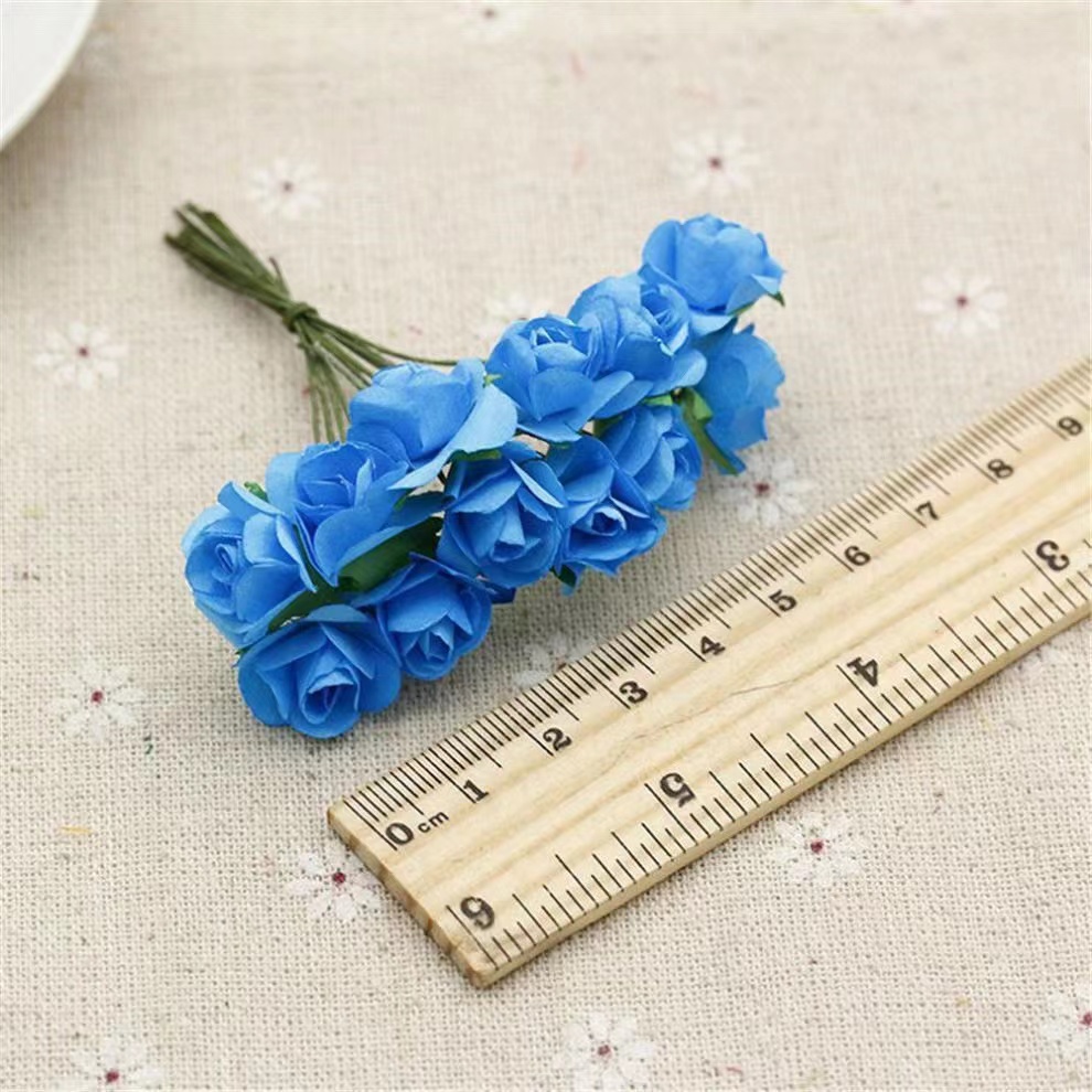 Artificial Mini Paper Rose Bouquet For Scrapbooking Wedding Party Decoration Cheap Artificial Roses