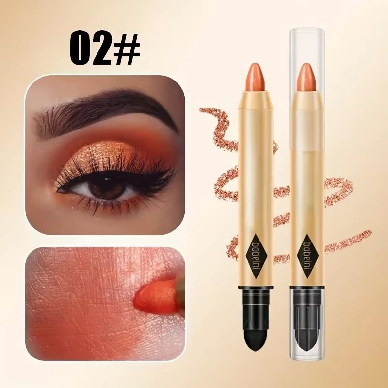 Double Head Metallic Eyeshadow Stick Diamond Shimmer Highlighter Pencil