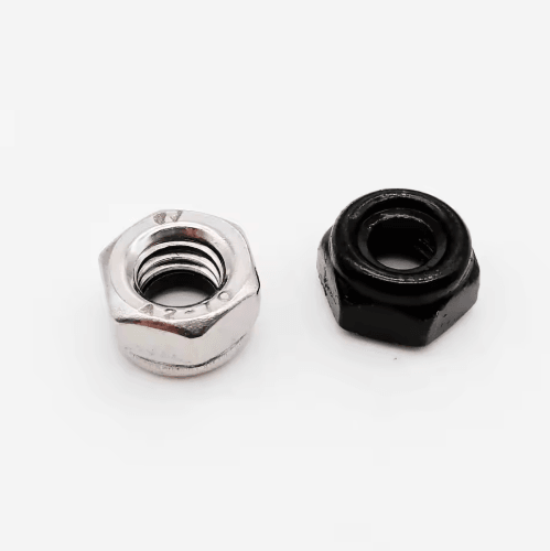304 Stainless Steel Lock Nuts – Black Hex Nylon Insert Lock Nuts (M2–M16)