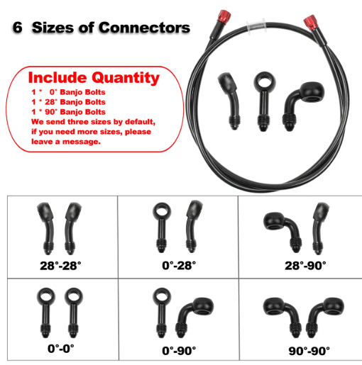 SteelFlex Universal M10 Hydraulic Brake & Clutch Line Hose