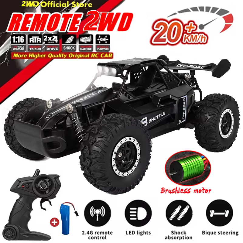 Remote Control Climbing Vehicle High Speed Off Road RC Car with LED Lights Kids Toys Car Boys Gifts