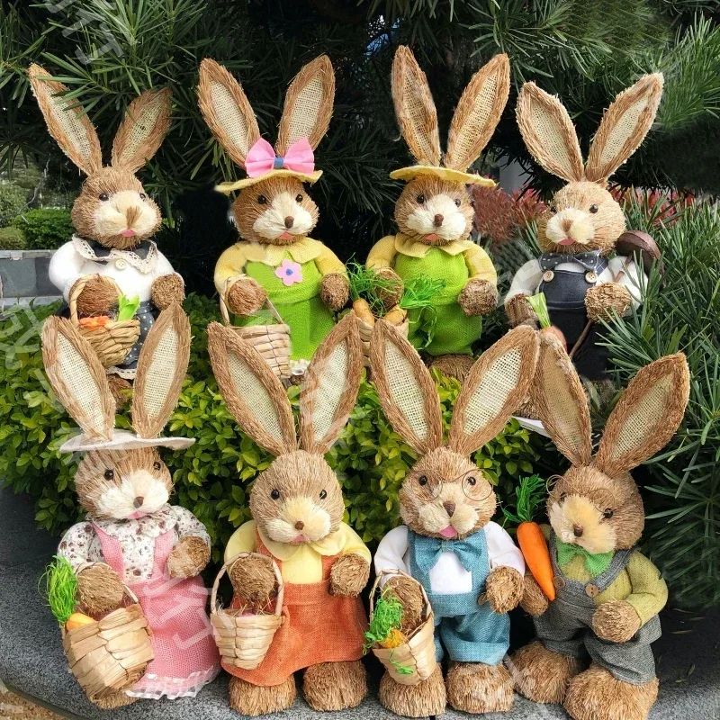 Easter Bunny Cattail Ornament Rustic Home Decor