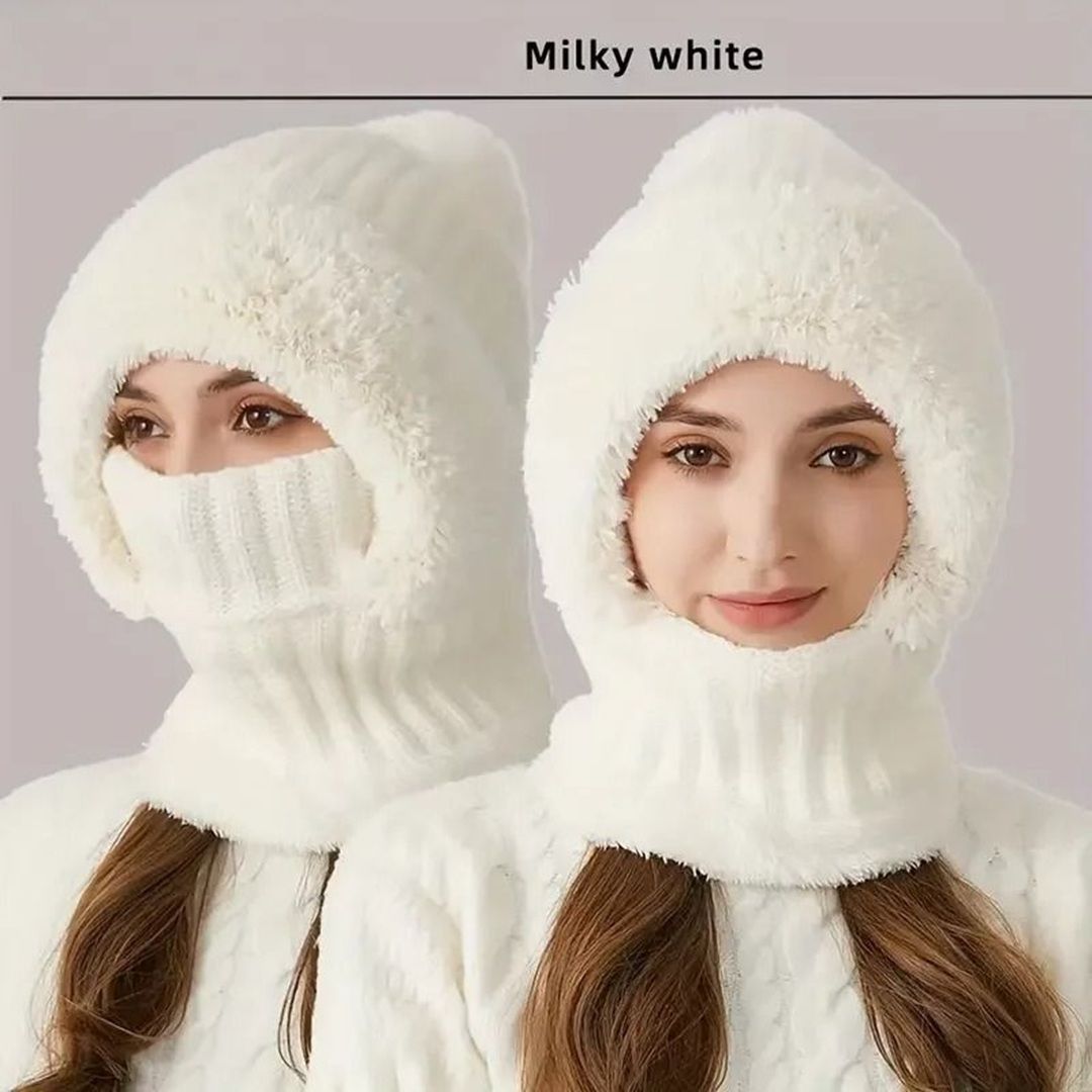 Winter Cycling Hat That Stops Wind Burn, Fleece-Lined Headwear with Ear & Neck Coverage