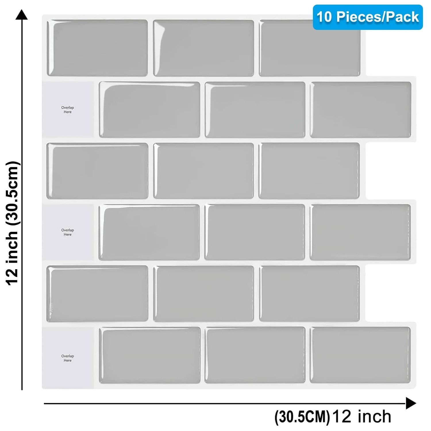 3D Waterproof Kitchen Wall Tiles | 12x12 Inch Strong Adhesive Mural | Premium Peel and Stick Home Wallpaper