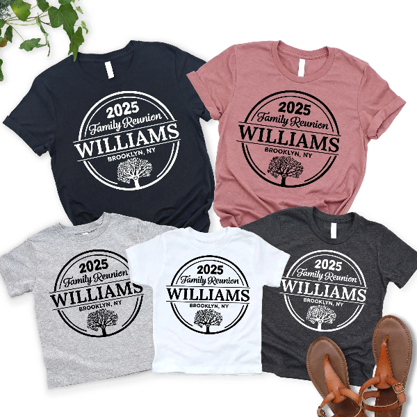 Custom Family Reunion Shirt with Name and Year, Matching Family Trip Shirts, Personalized Group Vacation Tee