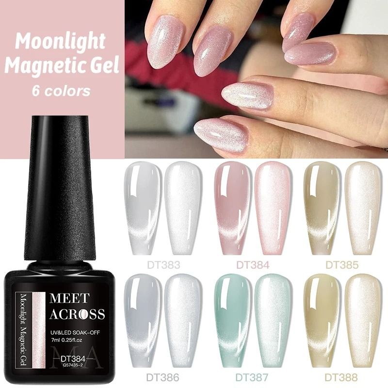 7ml Magnetic Gel Nail Polish – Cat Eye Effect, Glitter, Semi-Permanent UV/LED Soak-Off