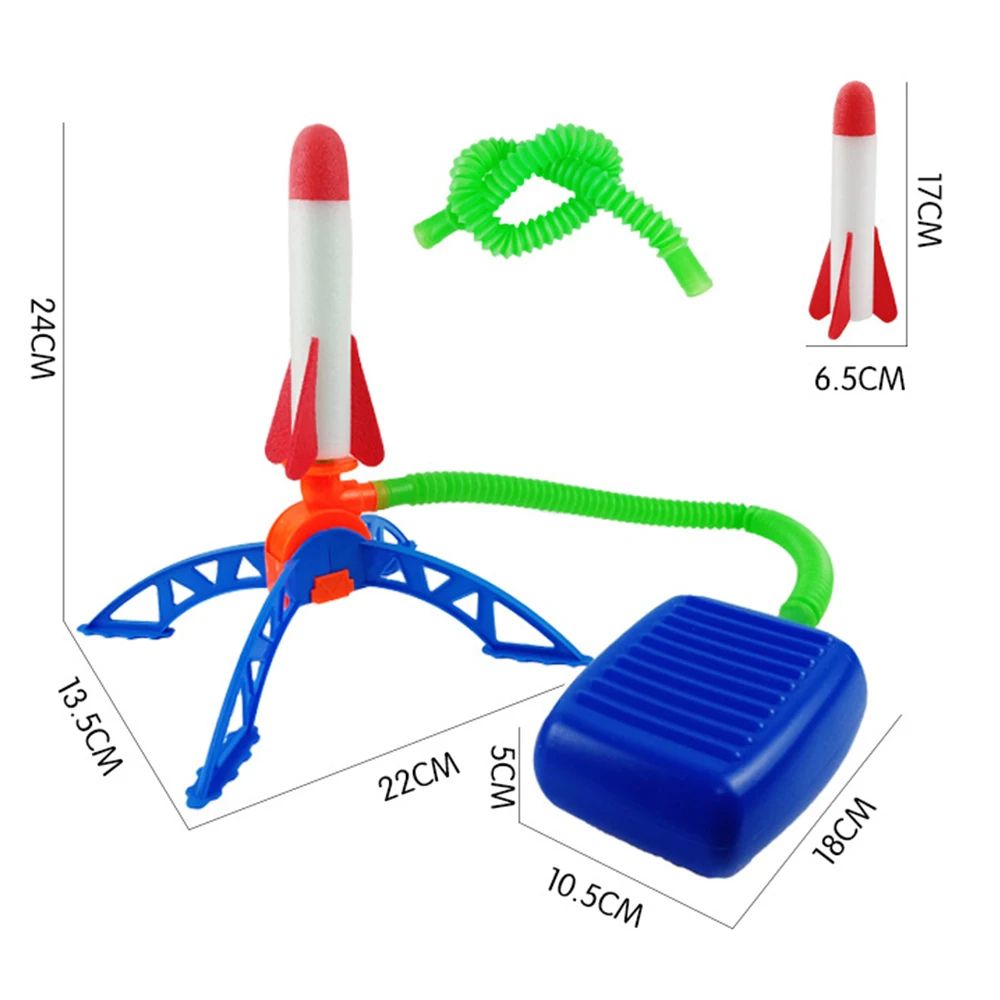 Kids Foam Rocket Launcher Toy with Air Pump and Launch Pad