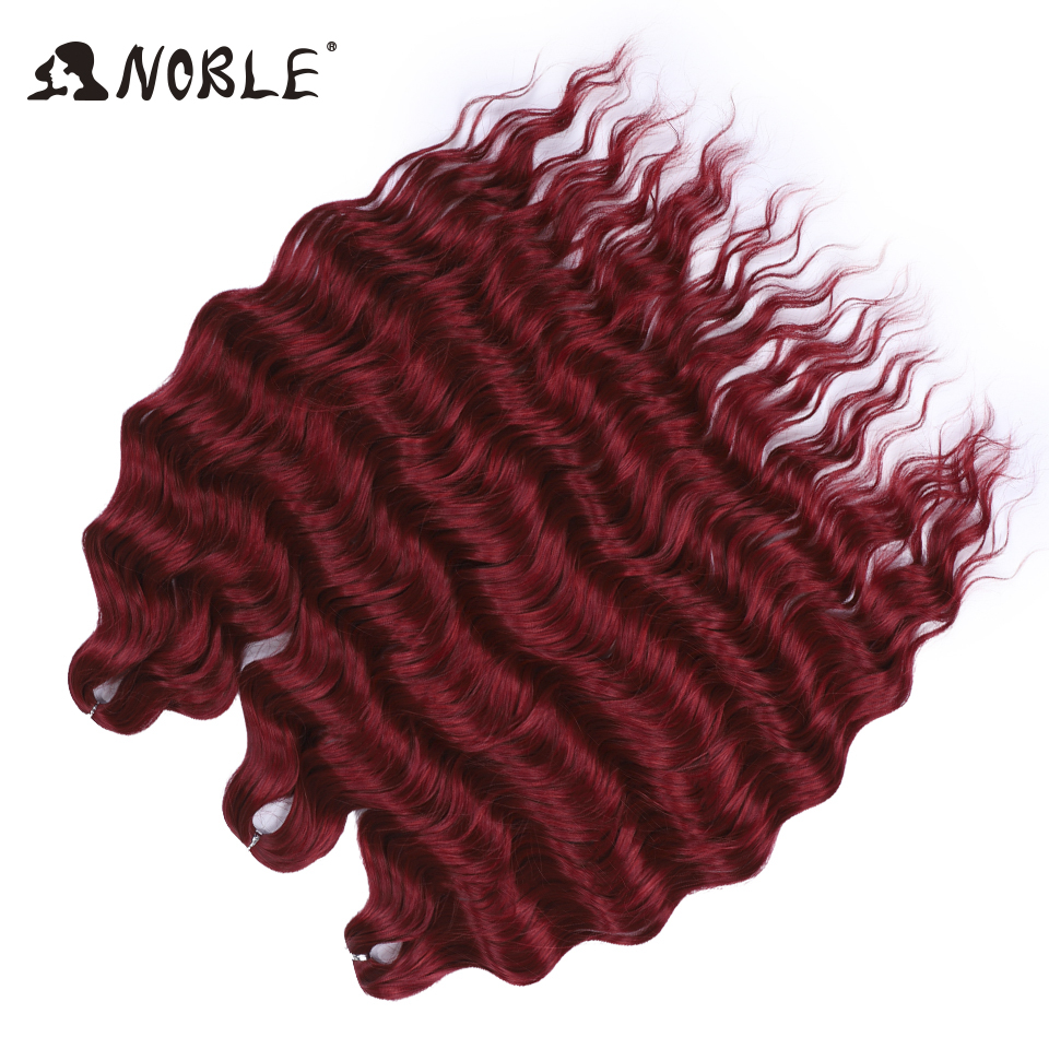 Noble Hair Synthetic Loose Deep Wave Braiding Hair Extensions Ombre Blonde Twist Crochet Curly Water Wave Braid