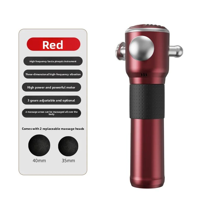 High Frequency Massage Gun with Four Interchangeable Heads and Deep Tissue Relief