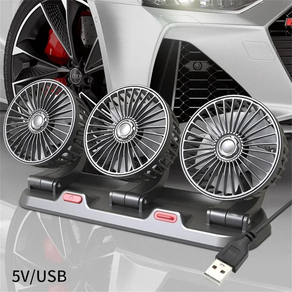 Why Choose Our Car Fan Adjustable Triple Head Electric Dashboard Fan USB 12V 24V