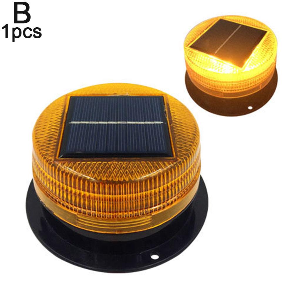 Solar-Powered LED Magnetic Warning Light for Vehicles | Amber Emergency Beacon with Automatic Sensor