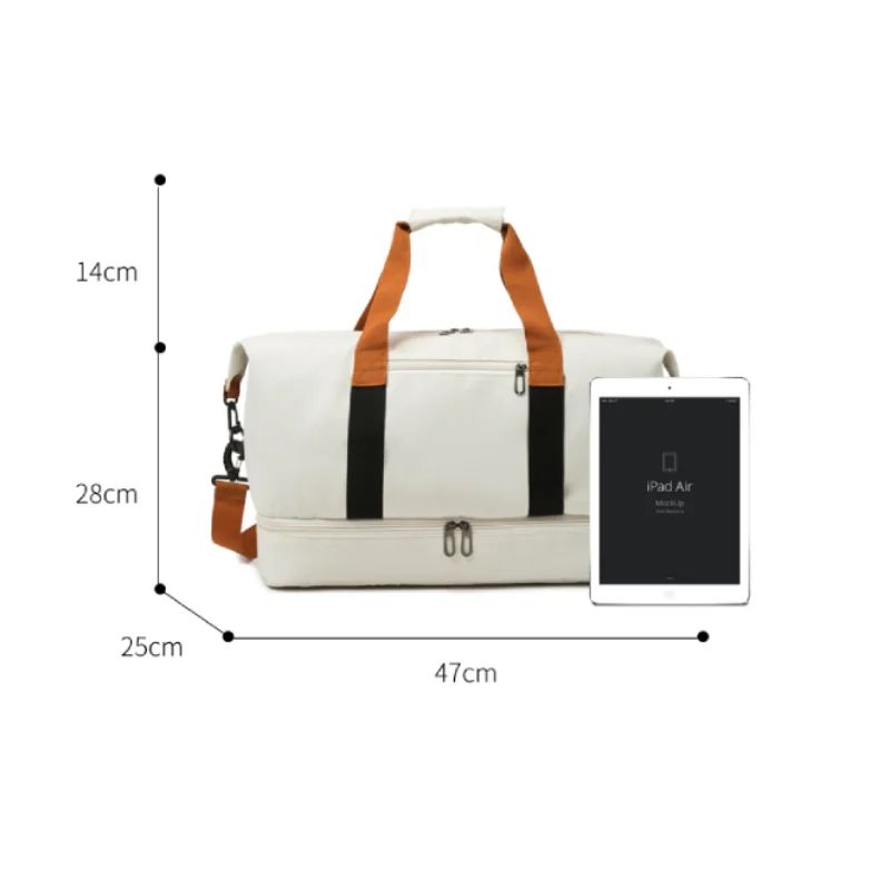 Large Capacity Travel and Gym Bag with Shoe Compartment