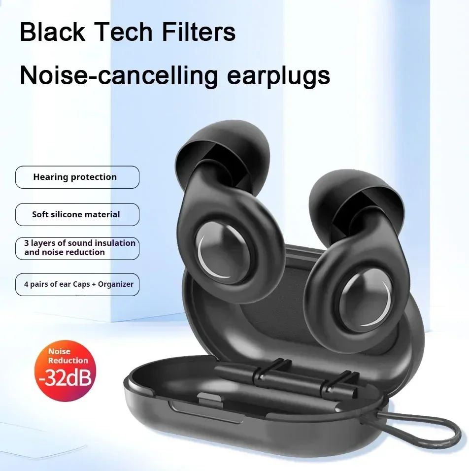 SoftFit Reusable Silicone Earplugs for Sleeping, Studying & Travel - Comfortable Noise Blocking Ear Protection