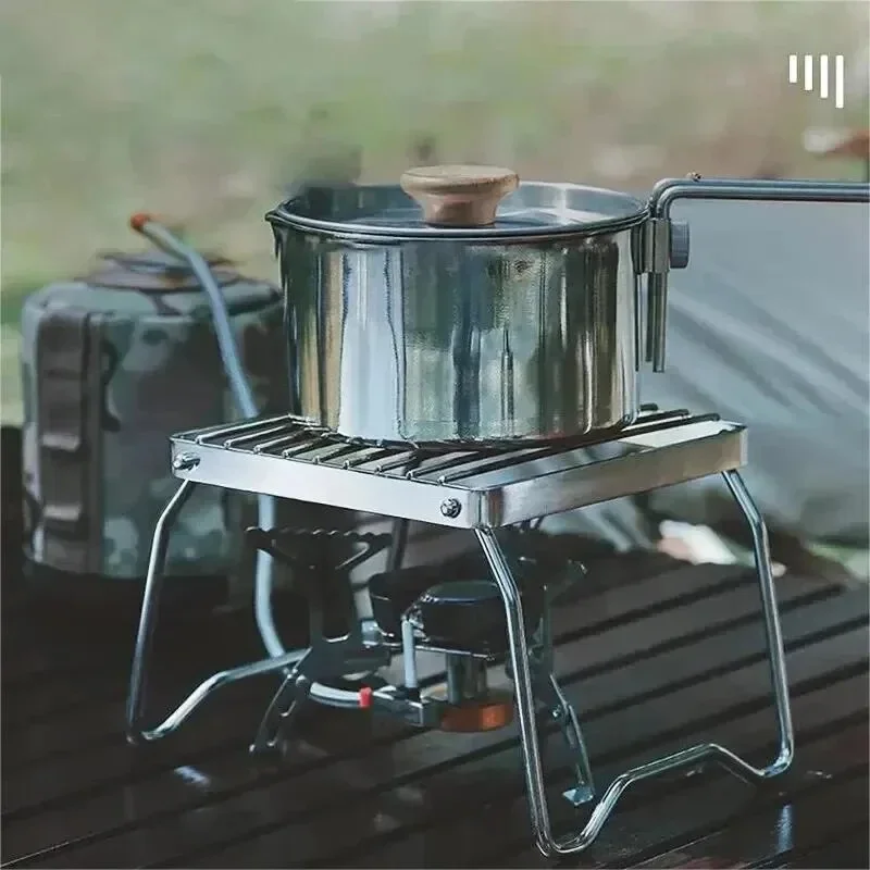 Portable Camping Grill Folding BBQ Stove Stand Stainless Steel Grill Rack
