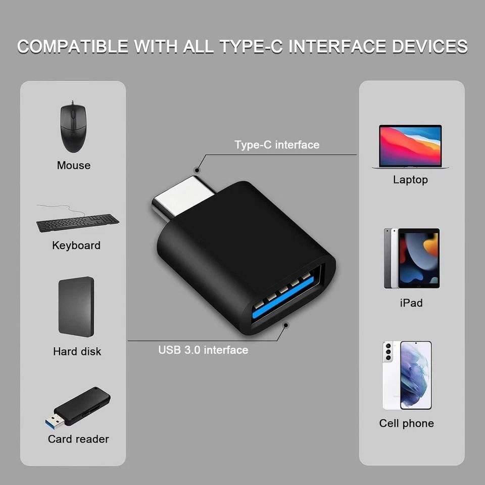 USB-C to USB adapter OTG USB Converter for Phones, Tablets, Laptops