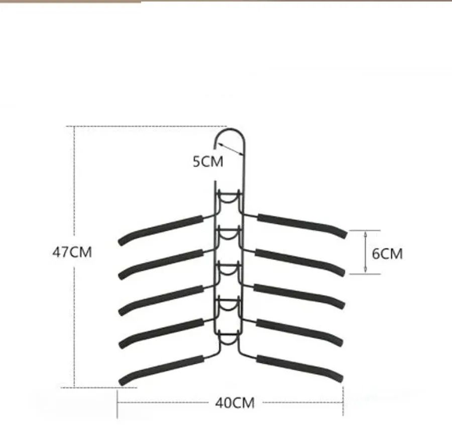 5 Layer Detachable Foam Anti Slip Clothes Hanger
