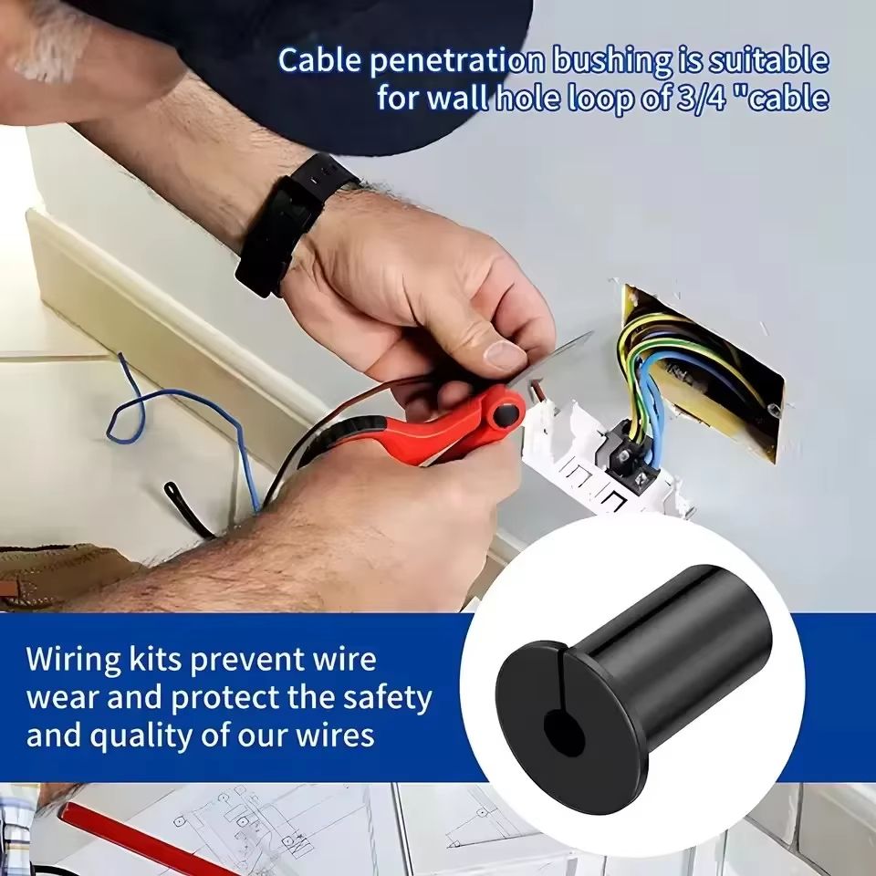 Rubber Wall Grommets 3/4 Inch Waterproof Cable Routing Kit