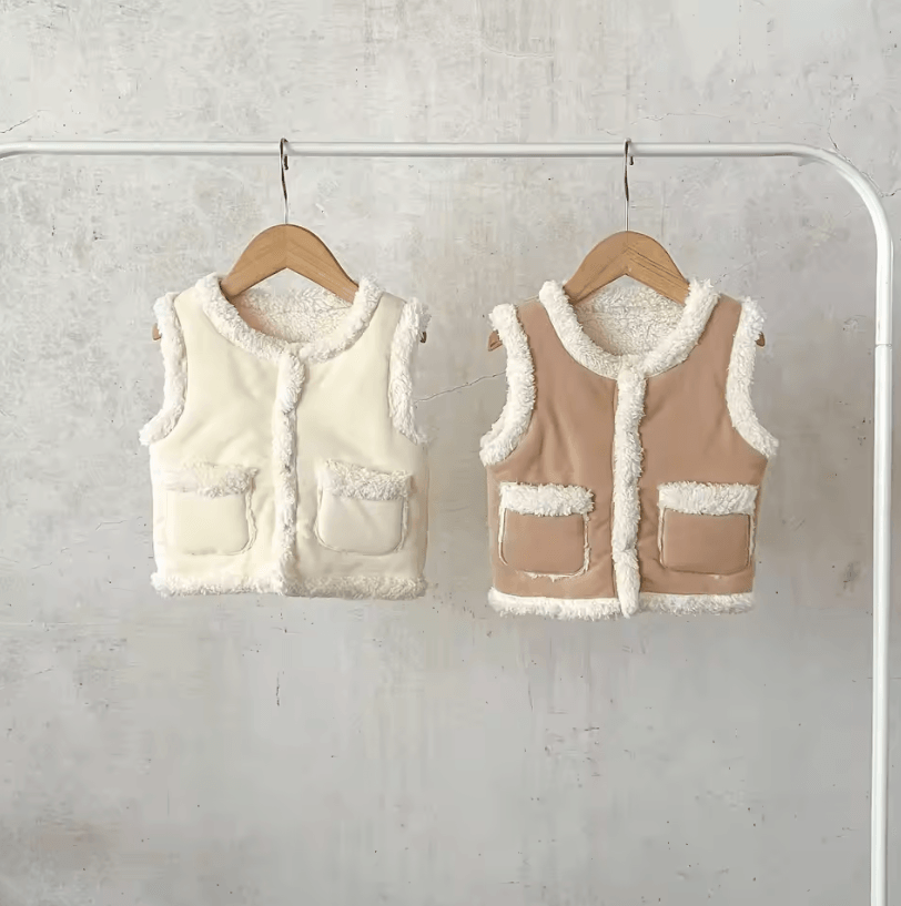 Warm Baby Girl Padded Vest Cotton Thick Toddler Sleeveless Winter Jacket