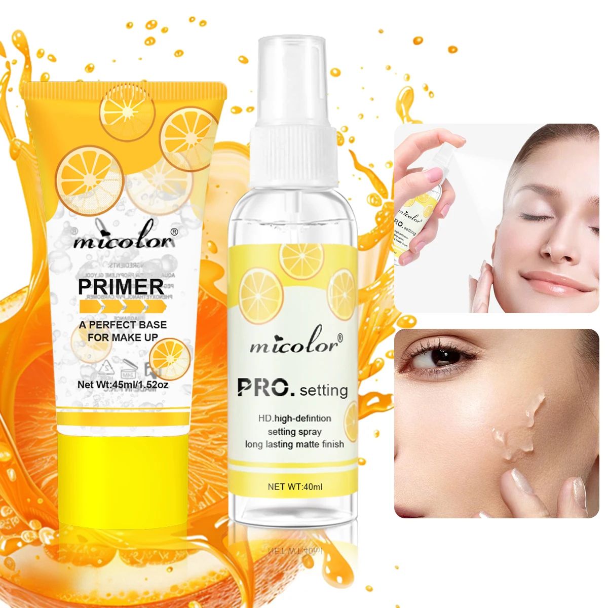 Makeup Primer and Setting Spray Set Long Lasting Makeup Base Duo