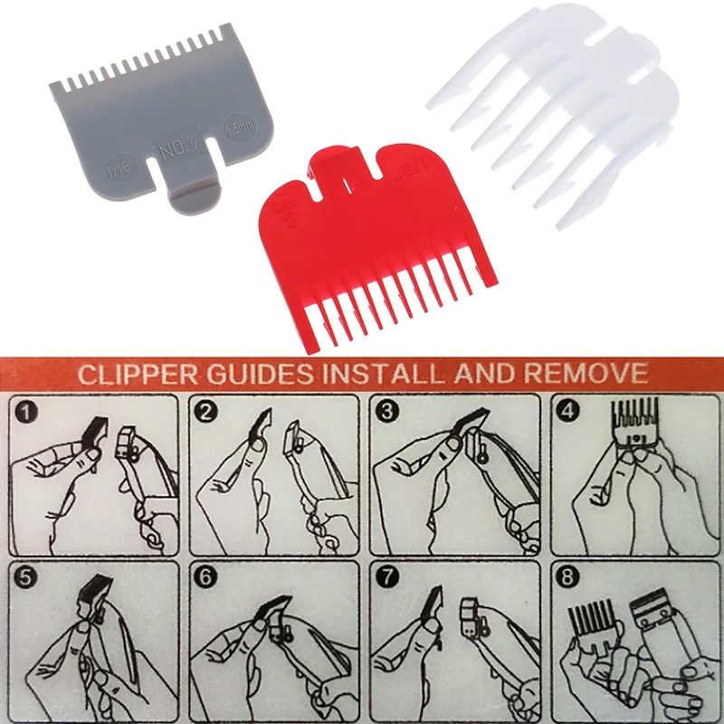 Compact Hair Clipper Guide Comb Trio