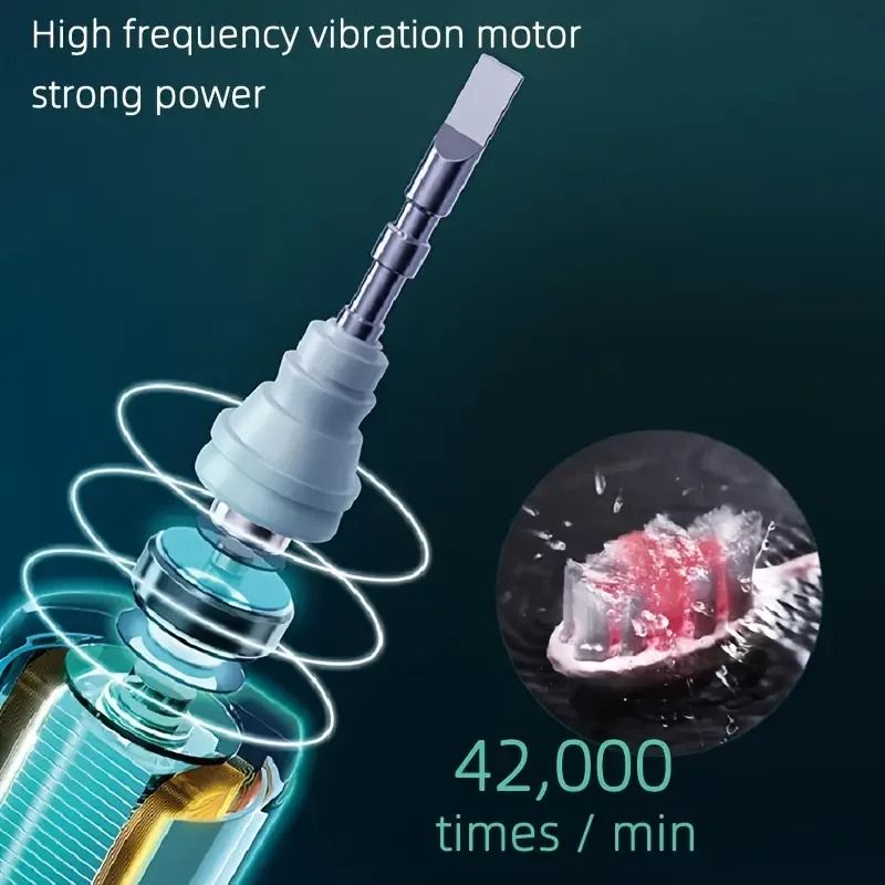 Rotary Electric Toothbrush System | Waterproof Rechargeable Cleaning Suite | Executive 10-Head Dental Sanctuary