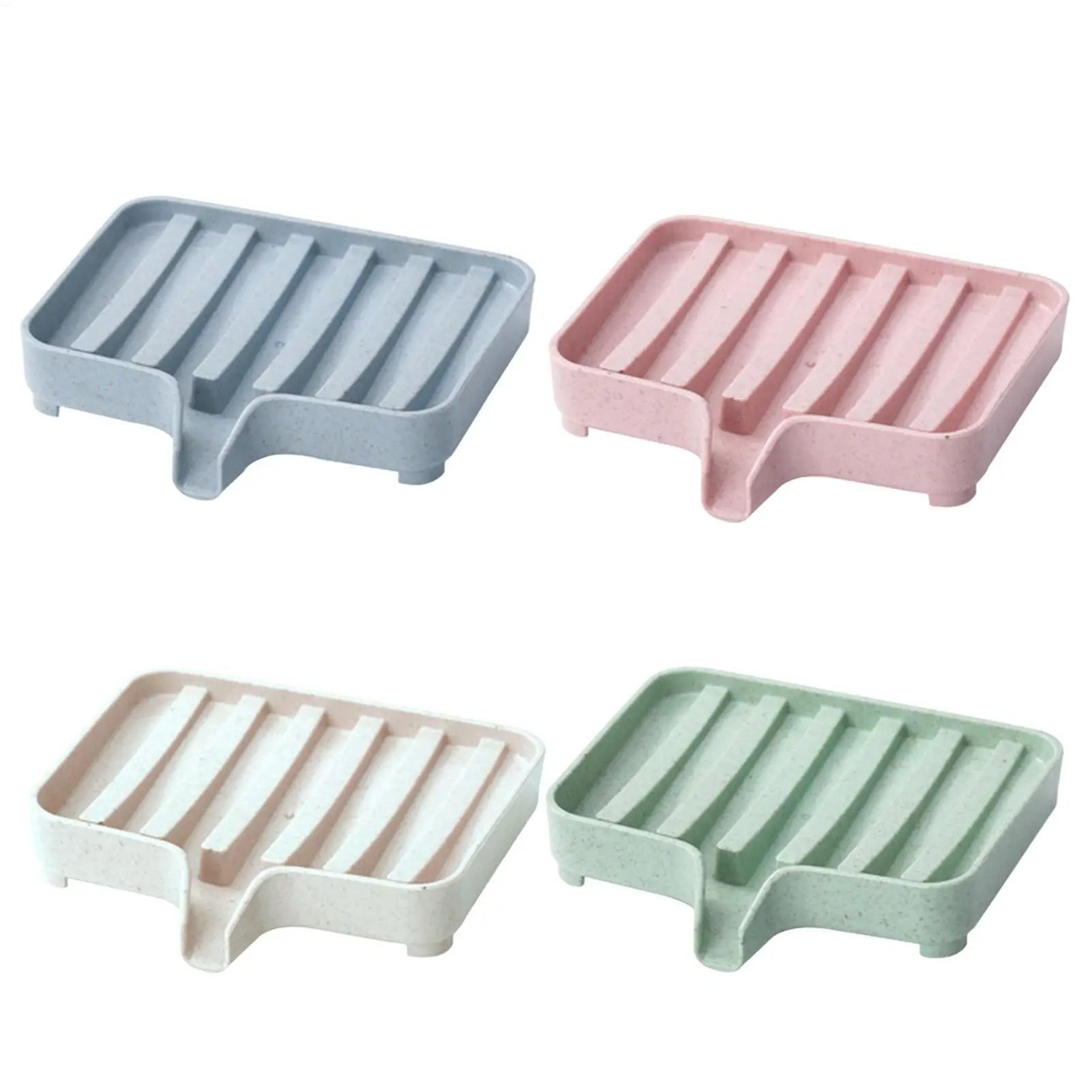 Soap Dish with Drain Multipurpose Bathroom Tray for Shower and Kitchen Storage