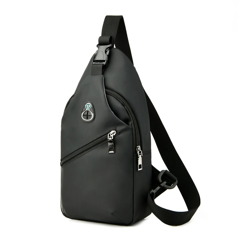 Men Fashion Crossbody Bag Trendy Chest Bag Usb Shoulder Bag Leisure Small Chest Bag Large Capacity Chest Bag