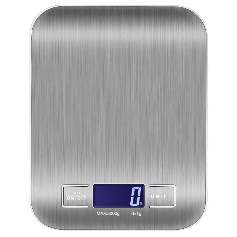 Stainless Steel Digital Kitchen Food Scale with LCD Display