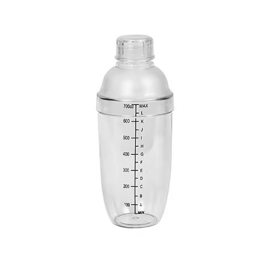 Barista-Style Drink Mixer - Premium Plastic Cocktail Shaker with Measuring Scales (350–1000 ml)