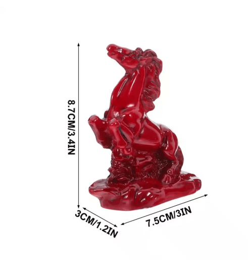 2026 Feng Shui Horse Figurine Red Success & Wealth Desk Decor