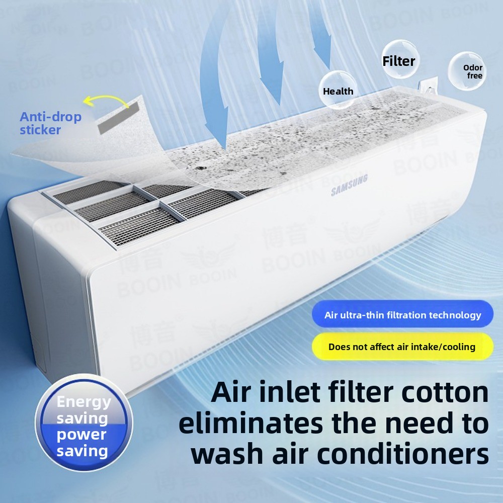 Universal Disposable Air Conditioning Filter Pad, Rectangle, Anti-dust, Inlet Filter Sheet, No-clean