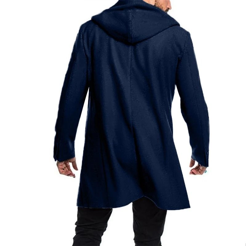 Mens Classic Winter Duffle System | Premium Wool Blend Loose Fit Hooded Outwear & Toggle Hardware Infrastructure