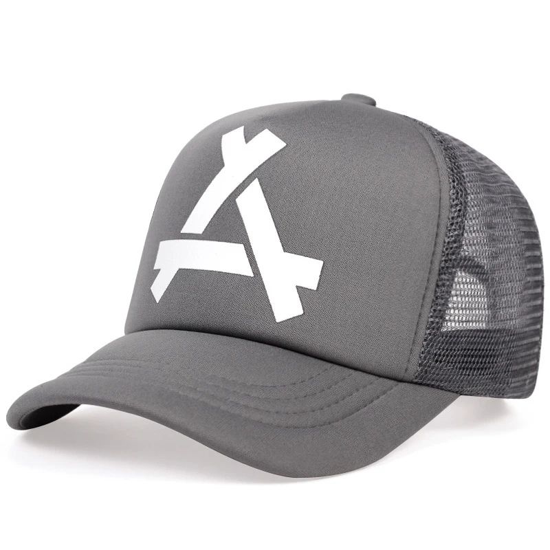 Unisex A Letter Mesh Trucker Baseball Cap