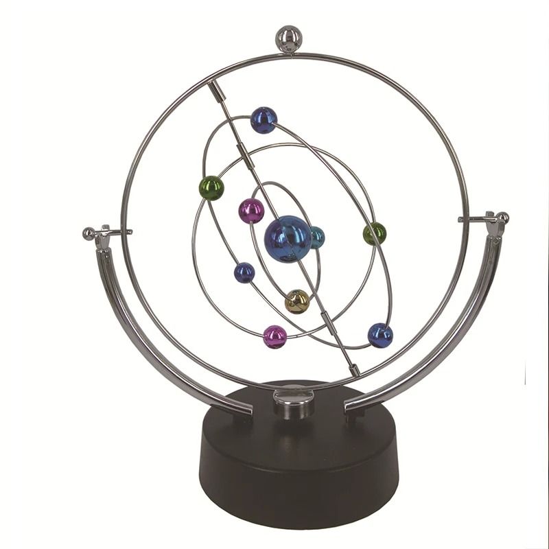 Celestial Perpetual Motion Orbit | Kinetic Revolving Solar System Model for Executive Desk & Modern Home Decor