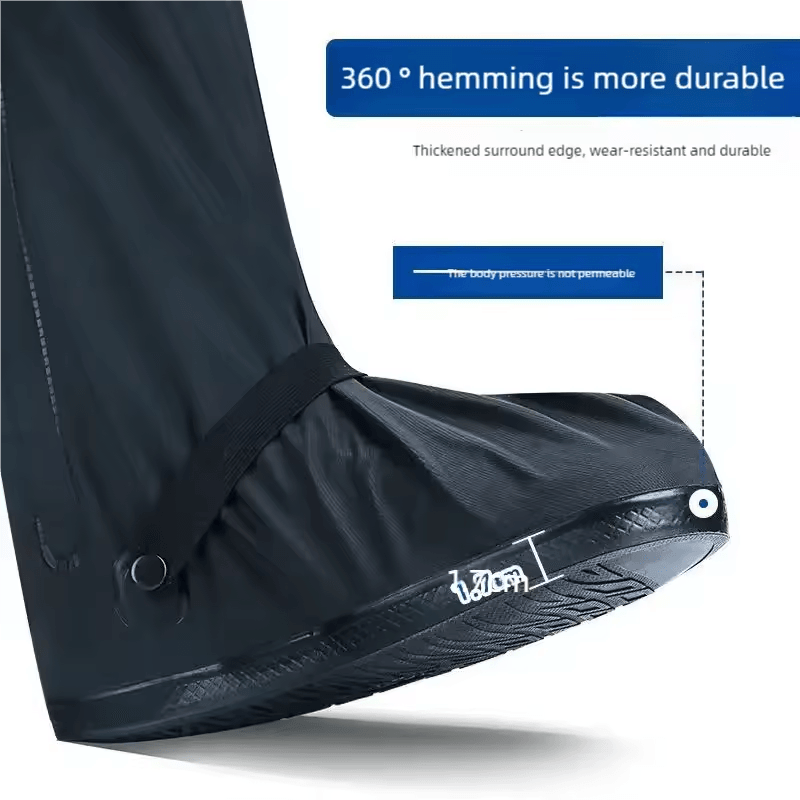 Waterproof Rain Boot Shoe Covers with Reflective Strips