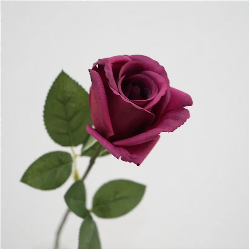 Artificial Latex Ellie Rose Branches Real Touch Fake White Roses