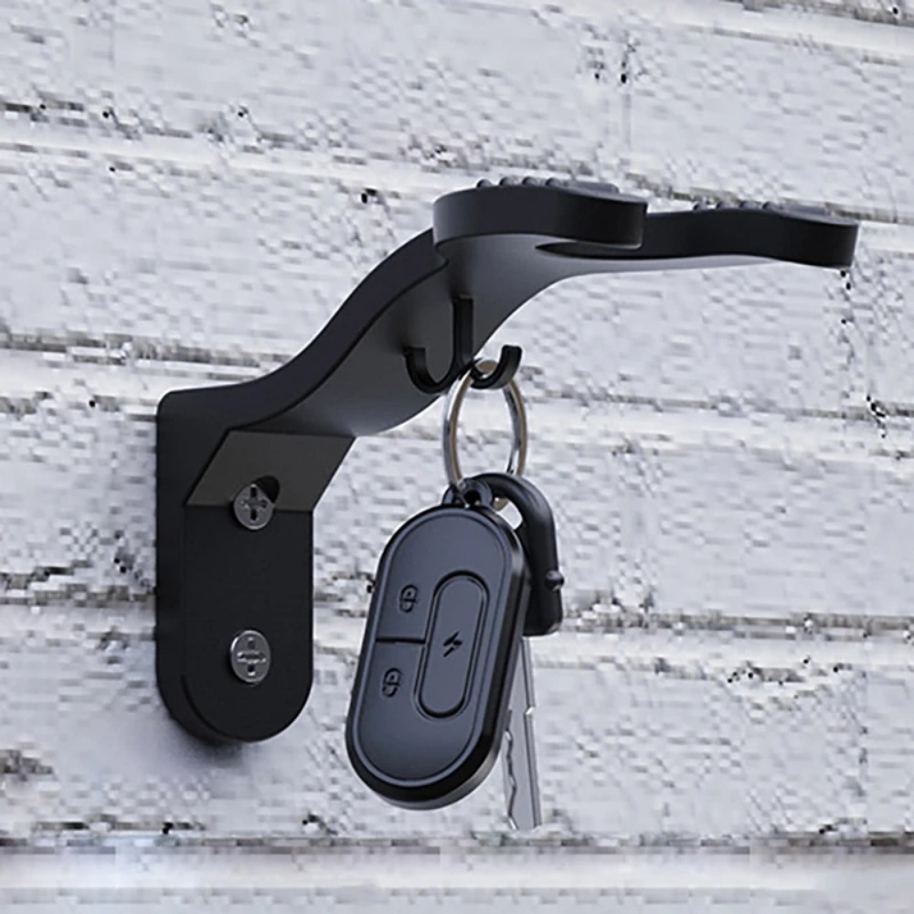 Motorcycle Helmet Wall Mount Hook Rack Multipurpose Jacket and Gear Holder Organizer