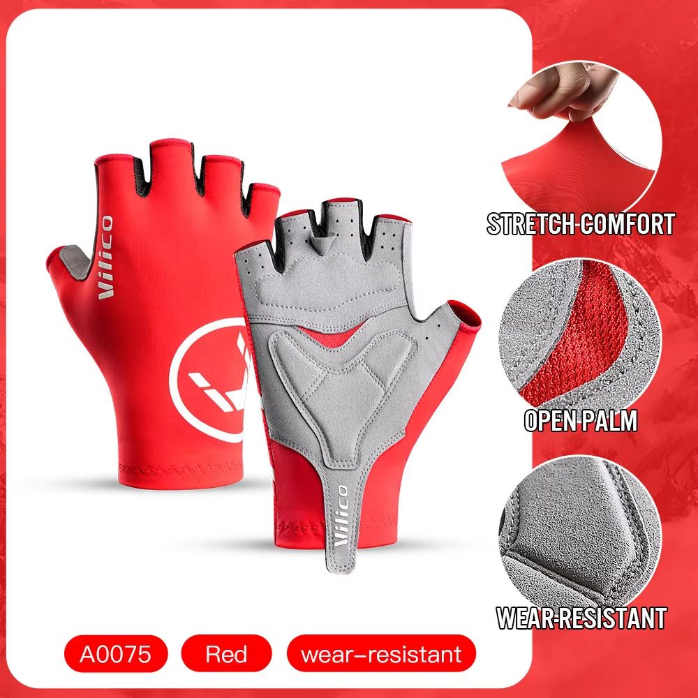 Breaking Wind Half Finger Cycling Gloves Anti-slip Road Bike and MTB Mittens