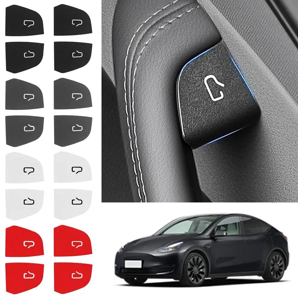 Luxury Suede Tesla Model 3 Door Switch Cover - Premium Tesla Model Y Interior Accessories Upgrade