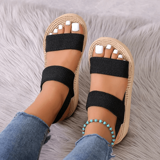 LumaStep Womens Wedge Sandals Lightweight Slingback Summer Shoes