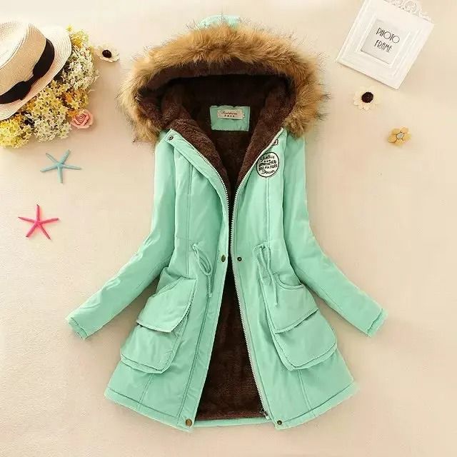 Womens Cotton Padded Hooded Winter Jacket