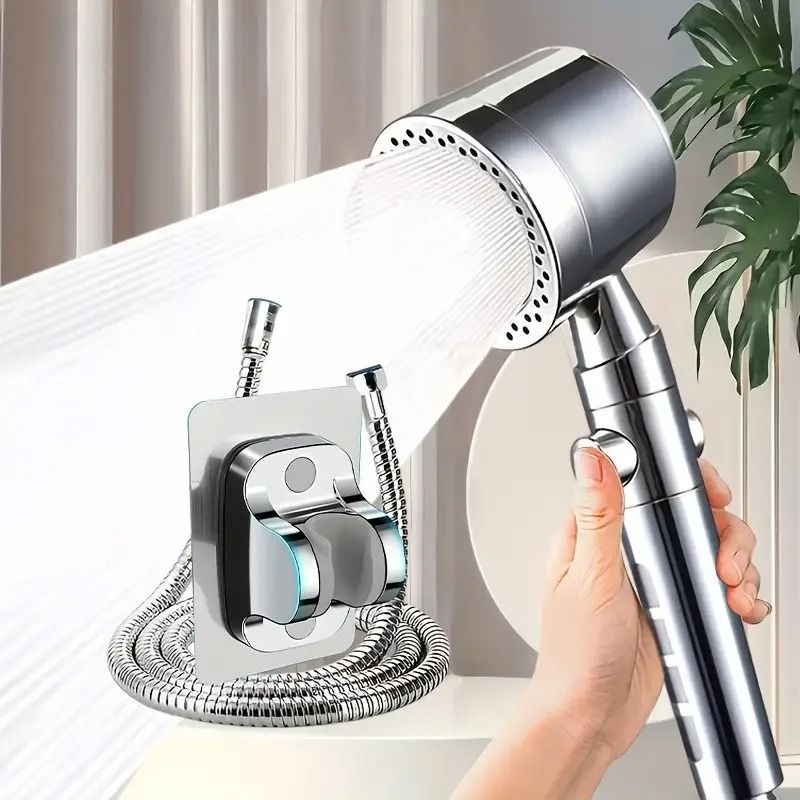 High Pressure Water Saving Handheld Shower Head with Stop Button